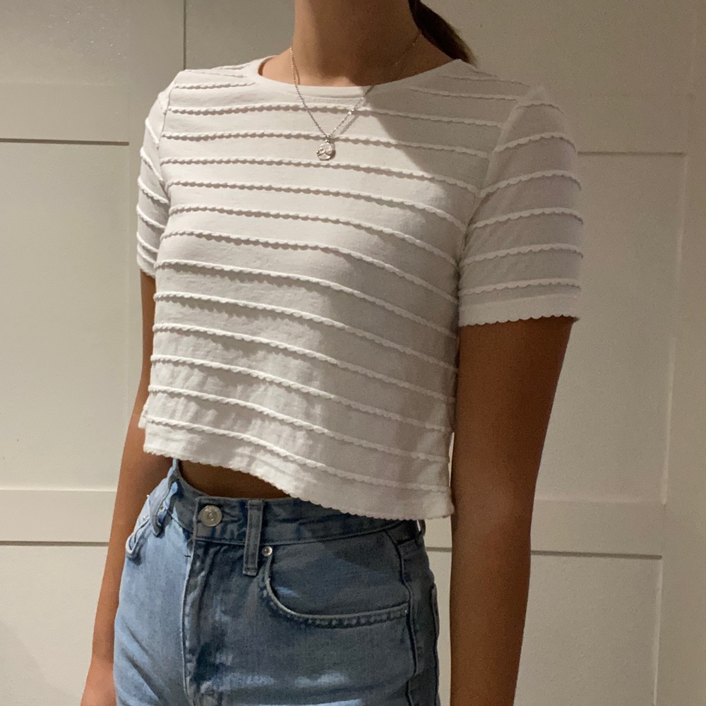 topshop white basic tee shirt